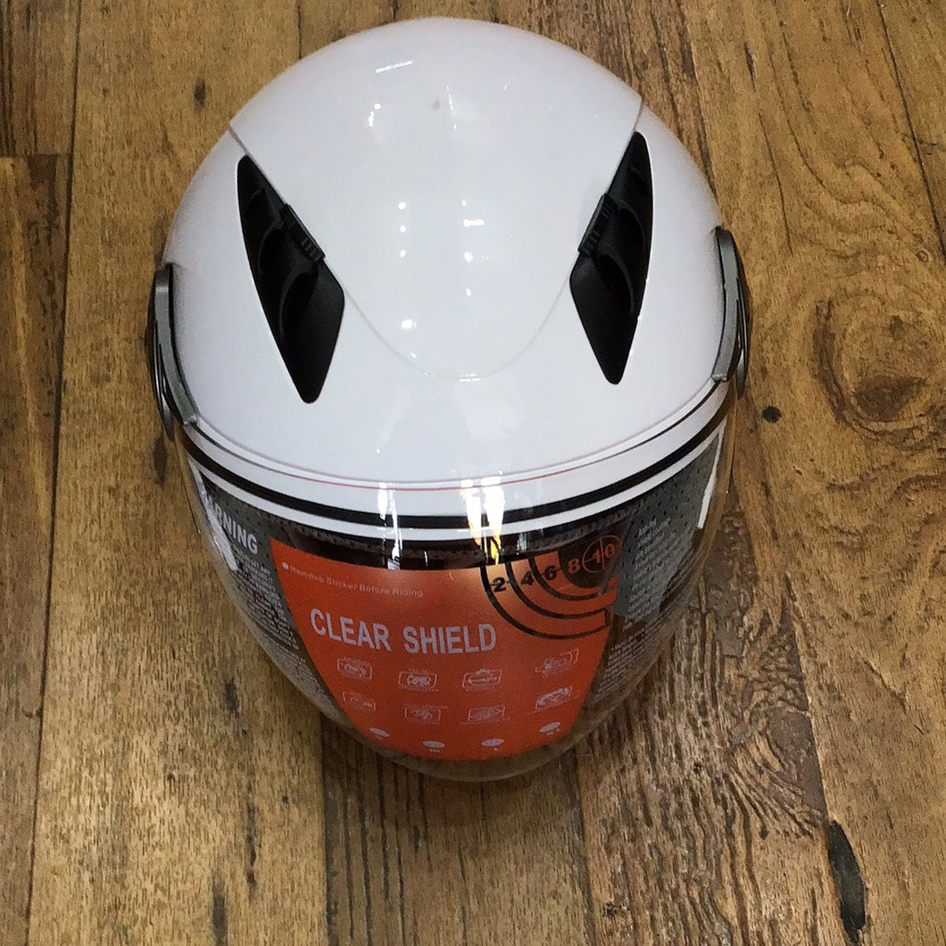 Emmo helmet half shell white W visor