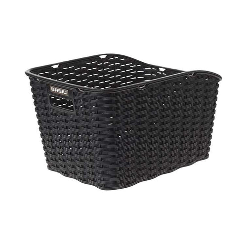 BASIL Weave Rear Basket Black