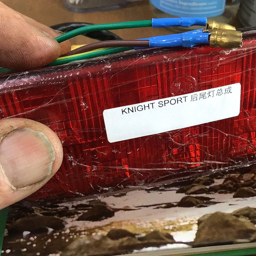 Light rear tail light for knight