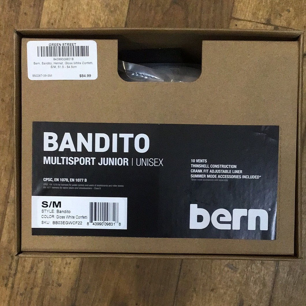 Bern Bandito Gloss White Helmet S/M
